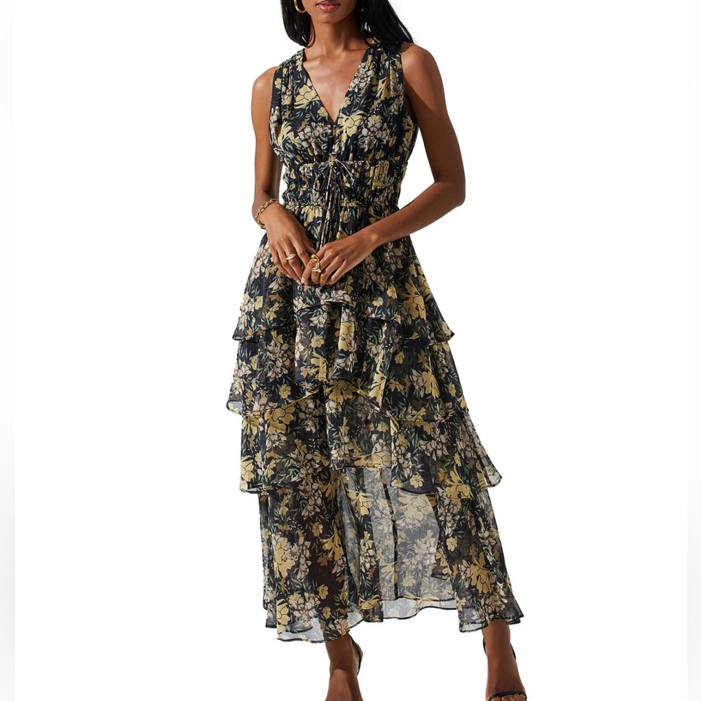 ASTR the label kali tiered maxi dress